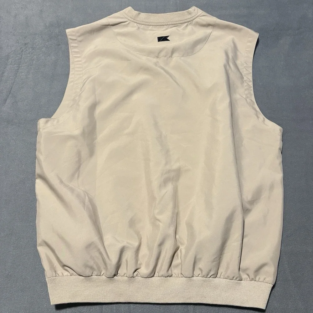 Cutter & Buck Golf Vest Mens XL Beige Windbreaker Olympia Fields U.S. Open 2003